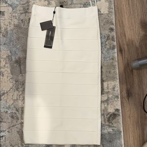 Brand New BCBG white bandage skirt